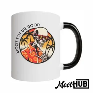 Moot Tot Die Dood Skull Mug